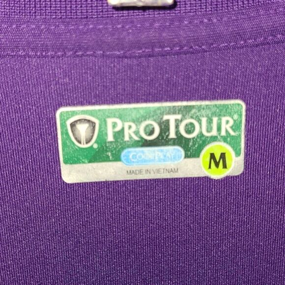 Pro Tour Purple Vintage Inspired Golf Polo Shirt - Picture 6 of 10